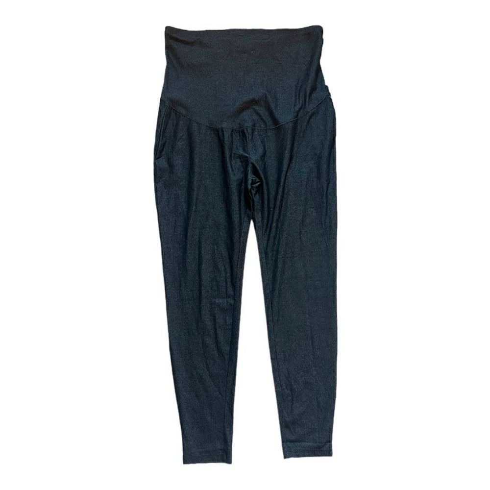 NWT Womens Times Two Maternity Denim Look Pull On Leggings - Sz XL
